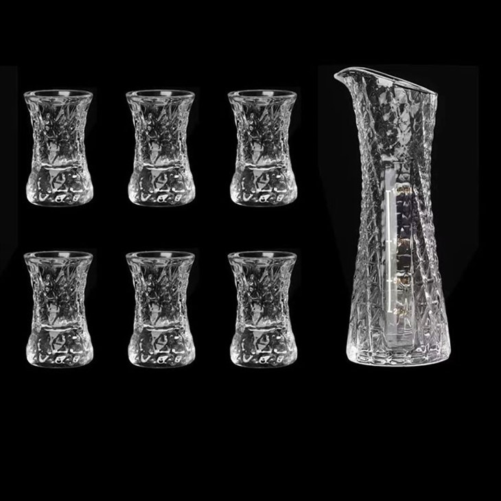 Glass Liquor Pot Sets, Glass Liquor Cups For Party, Festival, And Wedding